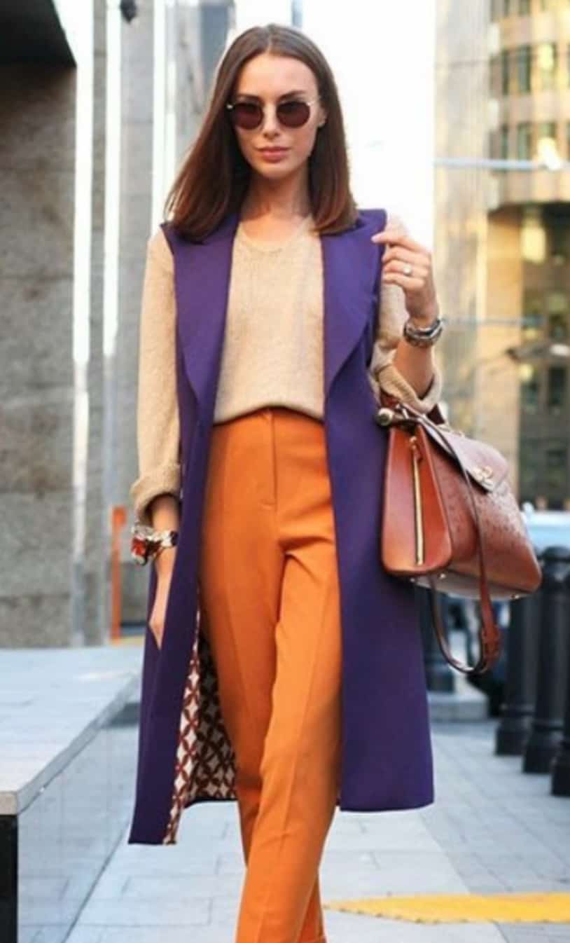 comment porter orange violet