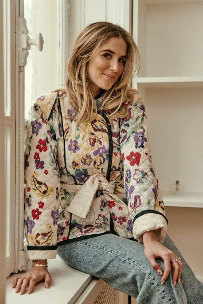 vest kimono matelassée imprimée